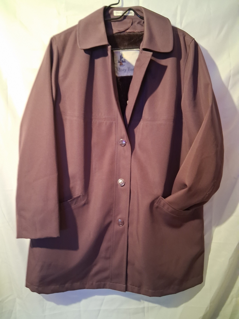 Vintage Misty Harbor Women’s Coat – Brown/Mauve – Plush Lined